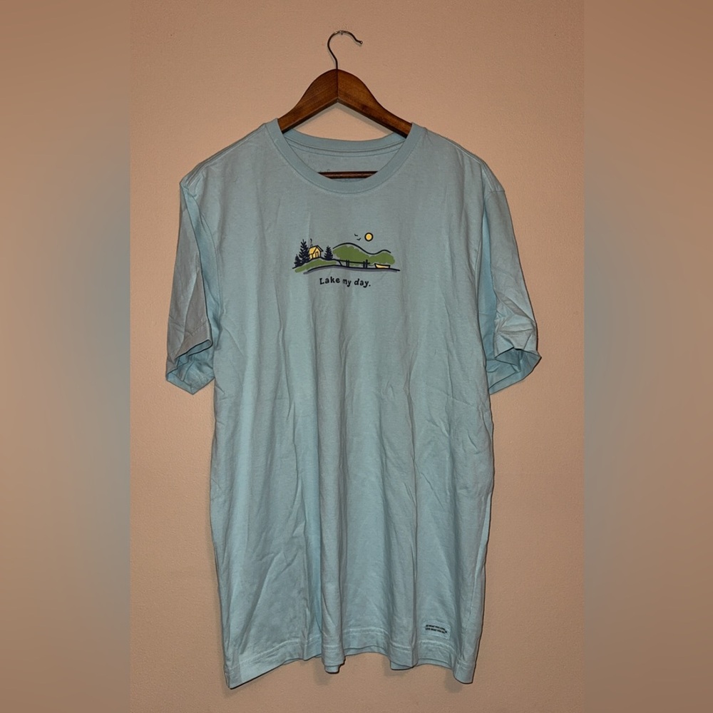 Life Is Good Light Blue 'Lake My Day' Tee